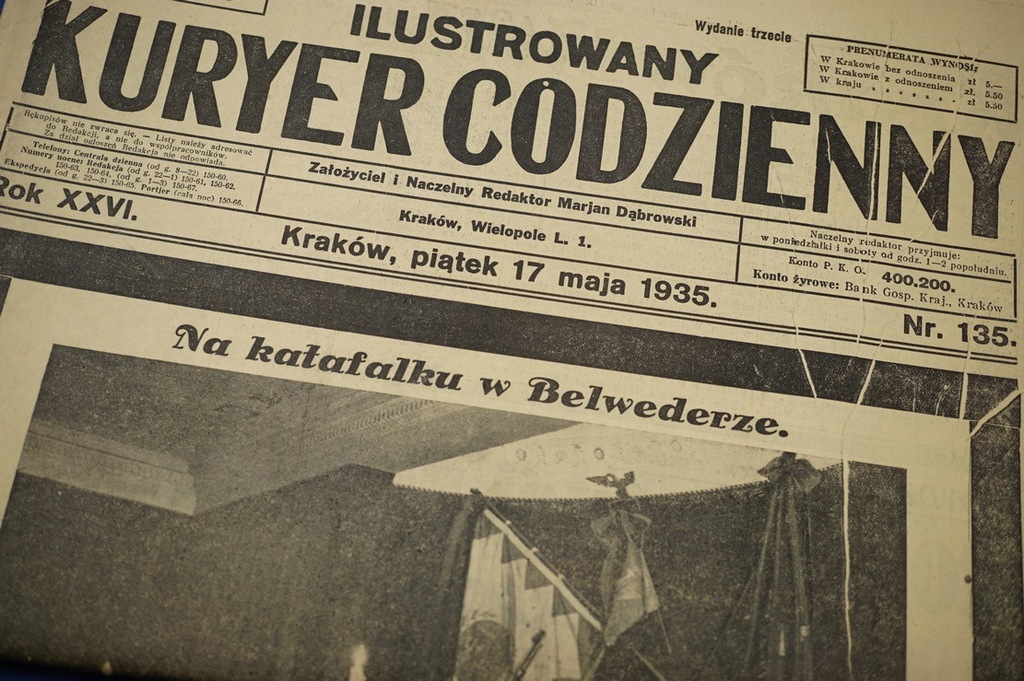 1935 Piłsudski - Na katafalku w Belwederze
