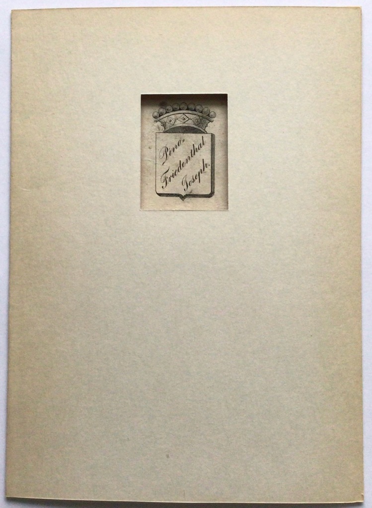 Ex-libris Friedenthal Joseph