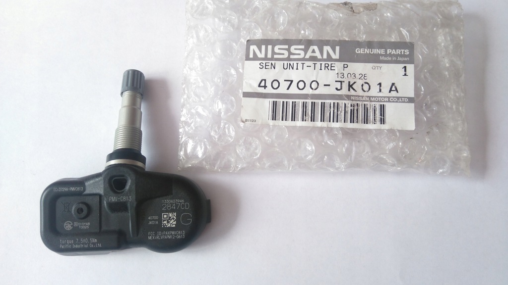Czujnik ciśnienia koła TPMS Nissan 40700JK01A 7981670635