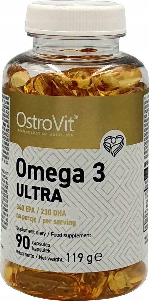 OstroVit Omega 3. Ultra 90 caps KWASY DHA EPA ALA 11930548722