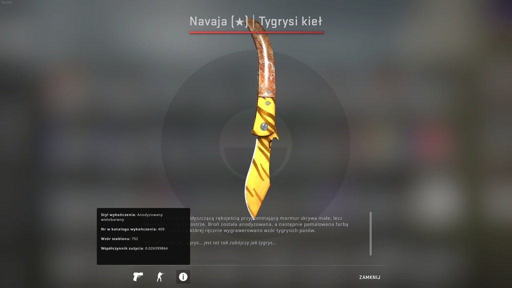 Kosa CS:GO Navaja | Tygrysi kieł