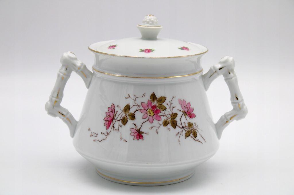 CUKIERNICA PORCELANA HERMANN OHME 1882 - 1900 r BRAK ORYGINALNEJ POKRYWKI