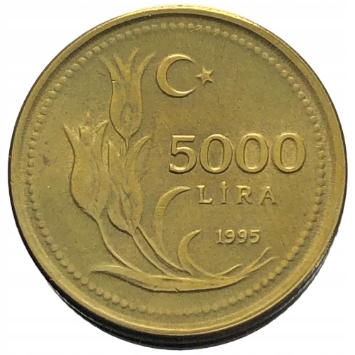 66710. Turcja, 5000 lir, 1995r.