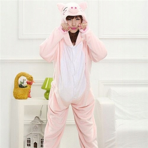 Piżama Przebranie Kigurumi Onesie Świnia M