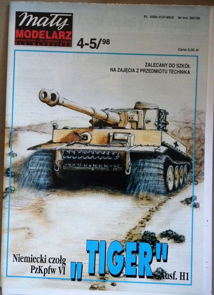 Mały Modelarz nr 4 -5/98 czołg Pzkpfw VI TIGER