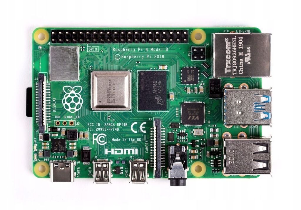 Komputer JEDNOPŁYTKOWY Raspberry Pi 4x 1.5 GHz 4GB RAM Bluetooth WiFi 4K