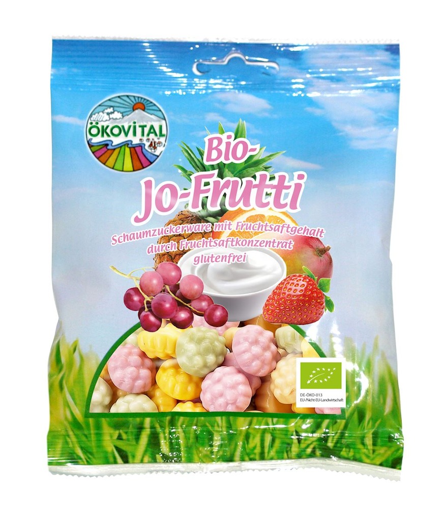 Żelki owocowe JOGURTOWE bezglutenowe BIO 80 g Okov