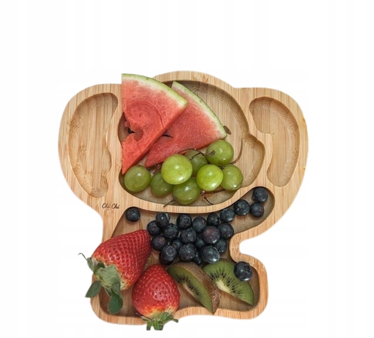 Talerzyk bambusowy z przyssawką dla dzieci słoń - Chi Chi