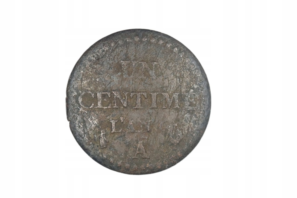 FRANCJA Pierwsza Republika 1 CENTYM 1797 r. MONETA L'AN6 XVIII w. (E0171-3)