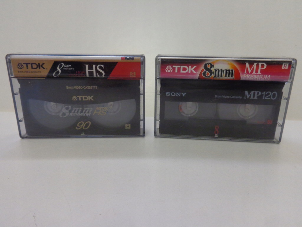 Kasety Video8 TDK Metal HS 90, SONY MP 120, MP 60