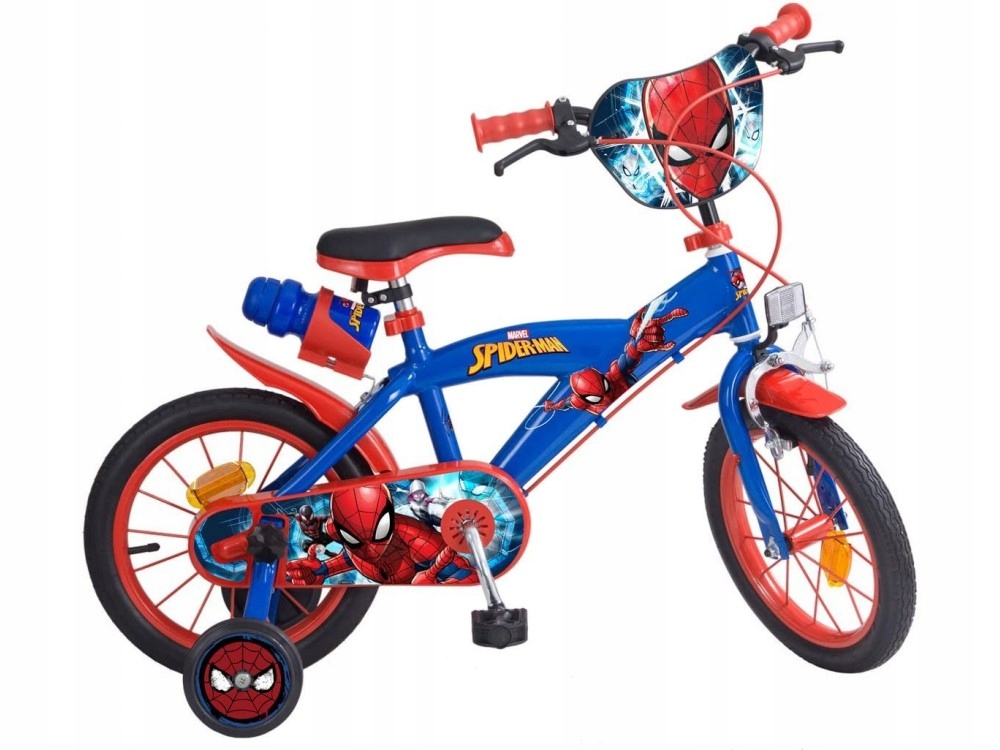 Rower Dziecięcy 14 Chłopięcy Koła Boczne Spiderman 11952256058