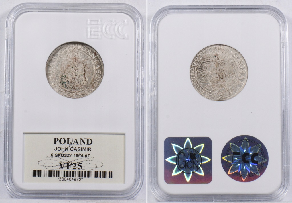EP. JAN KAZIMIERZ SZÓSTAK 1664 AT VF25 17.04