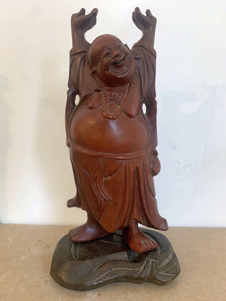 duża drewniana figura chiny budda