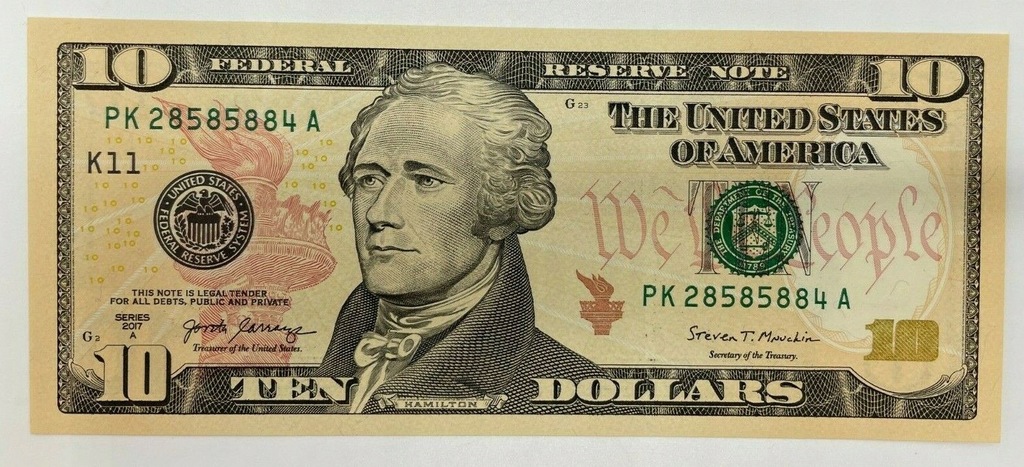 Dolary 10 USD X 100 sztuk Nowe Banknoty