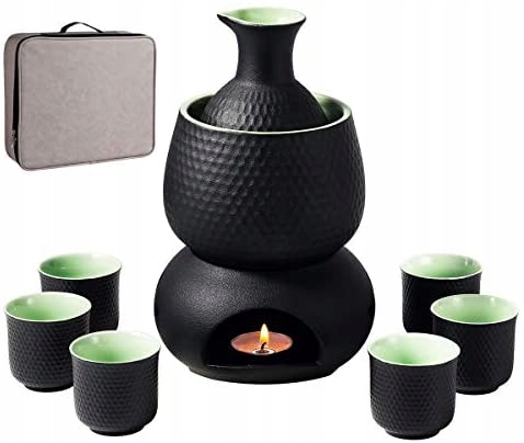 Zestaw do sake i kubki z podgrzewaczem Keep Sake