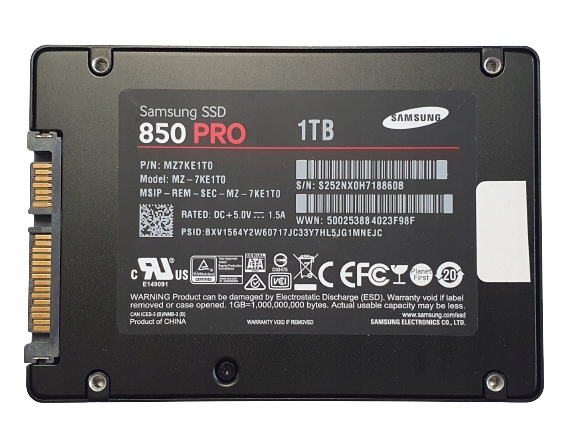 Dysk SSD SAMSUNG 850 PRO - 1TB