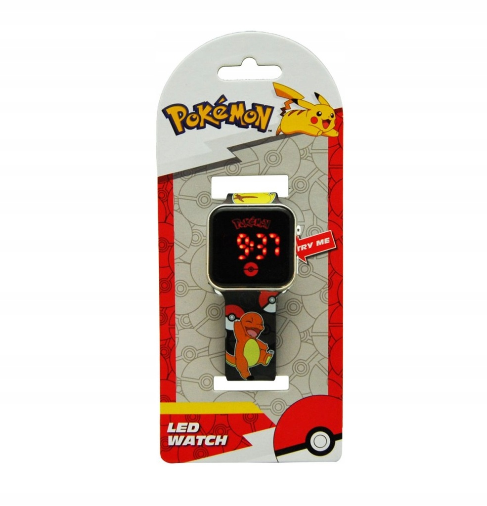 Zegarek LED z kalendarzem Pokemon