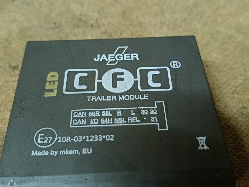 MODUŁ STEROWNIK HAKA JAEGER CFC TRAILER MODULE UNIWERSALNY