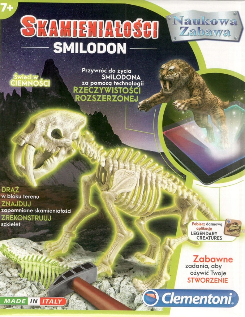 CLEMENTONI SKAMIENIAŁOŚCI SMILODON FLUO 60891