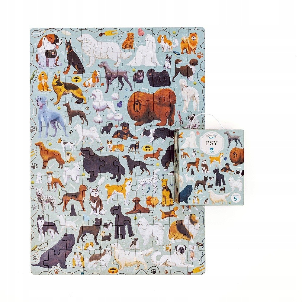 CzuCzu Puzzlove - Puzzle ze zwierzętami dla dzieci - Psy - 5+