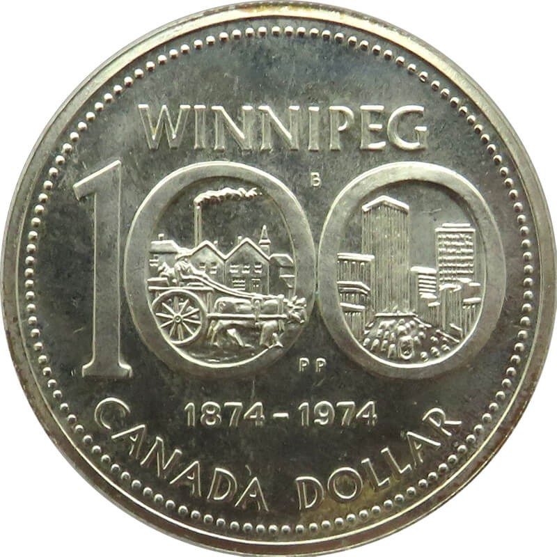 Kanada, 1 dolar 1974, 100 rocznica - Winnipeg