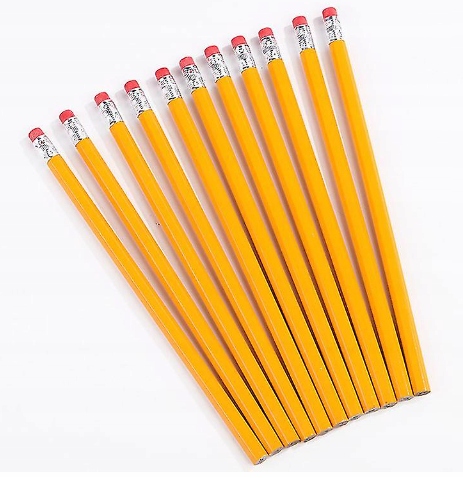 Ołówek z Gumką Zestaw 10 szt