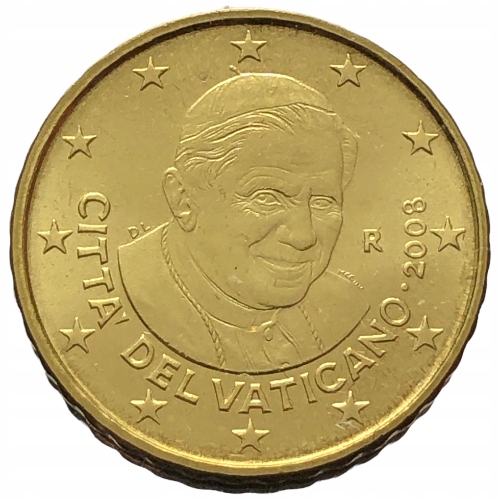 55064. Watykan, Benedykt XVI, 10 eurocentów 2008 r.