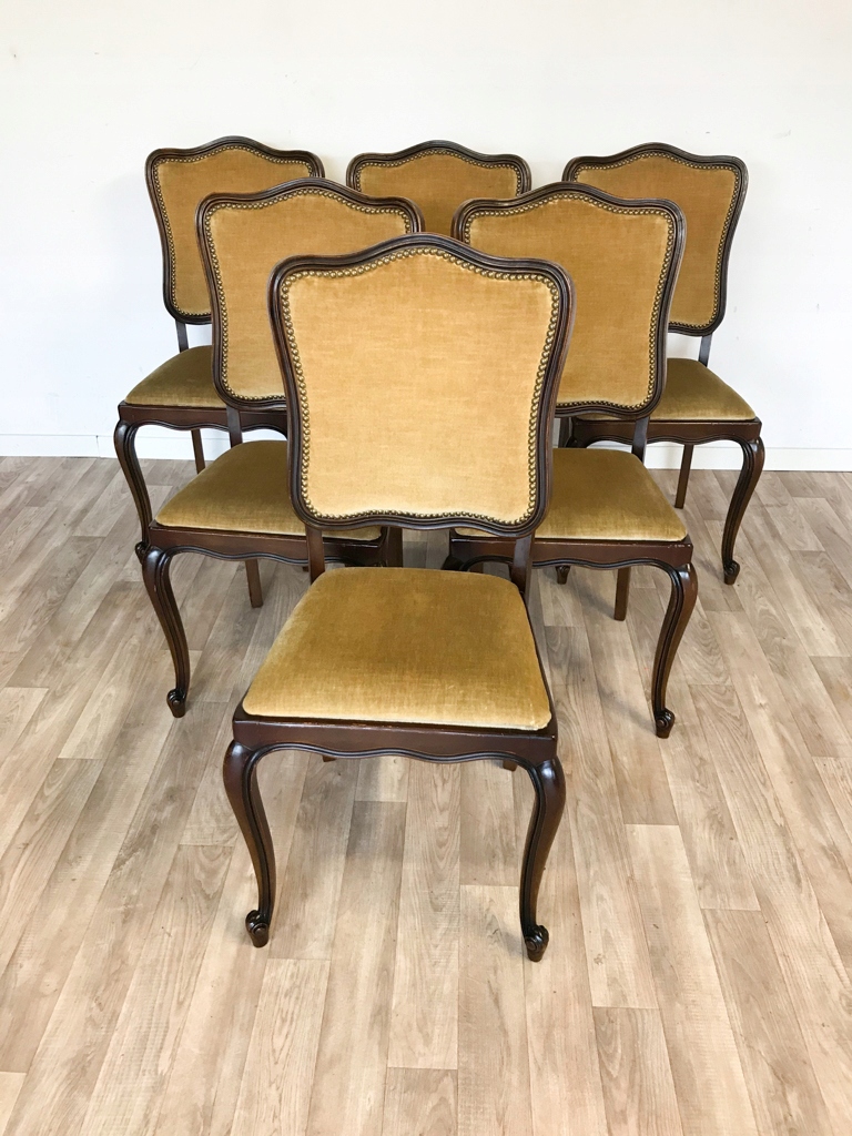 Śliczny komplet 6 krzeseł Ludwik XV Płock