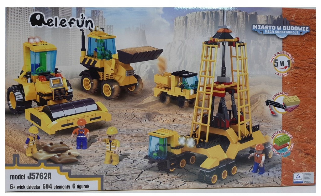 Elefun klocki MIASTO W BUDOWIE J5762A 604 el.