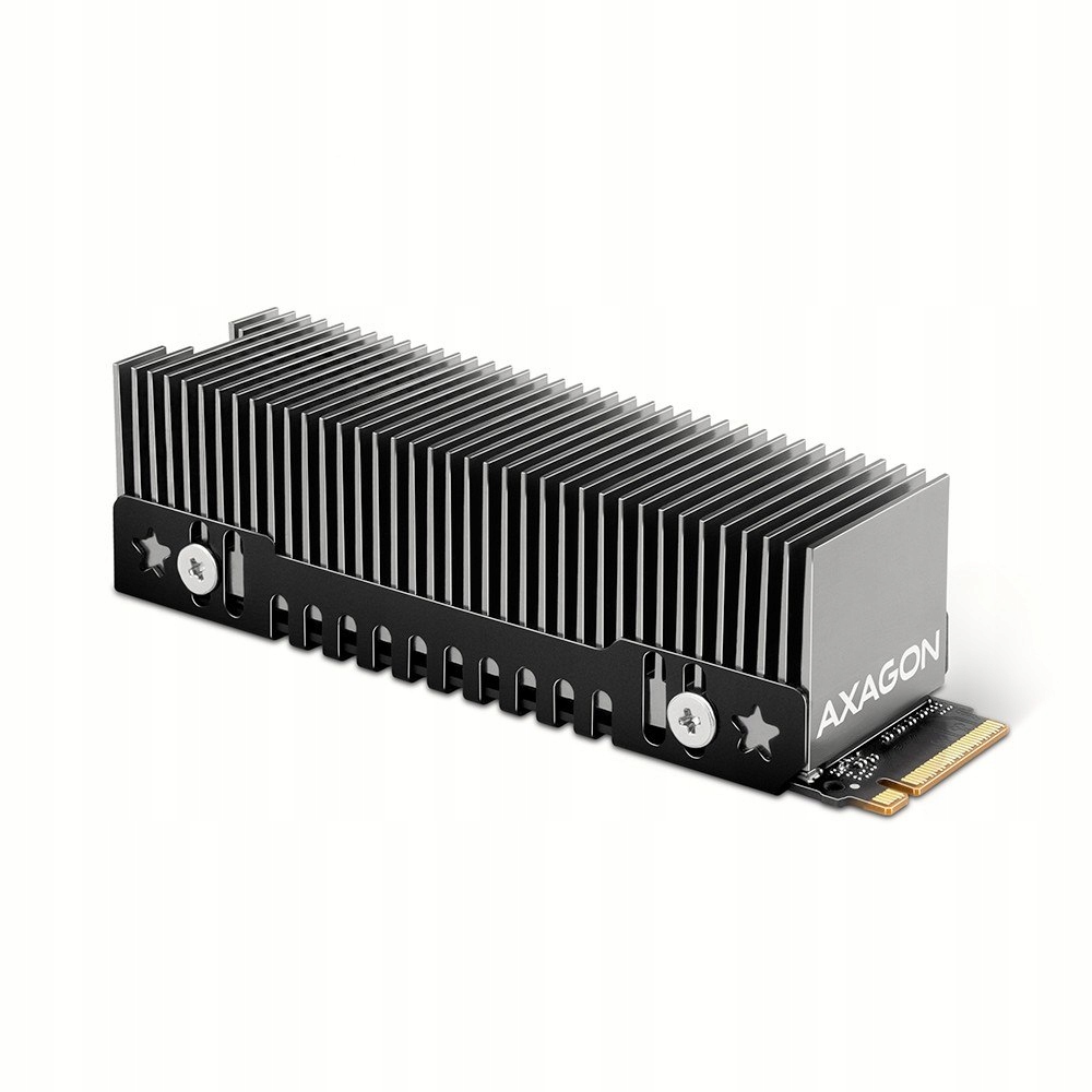 CLR-M2XT Chłodnica aluminiowa pasywna do dysku M.2 SSD, ALU korpus, silikon