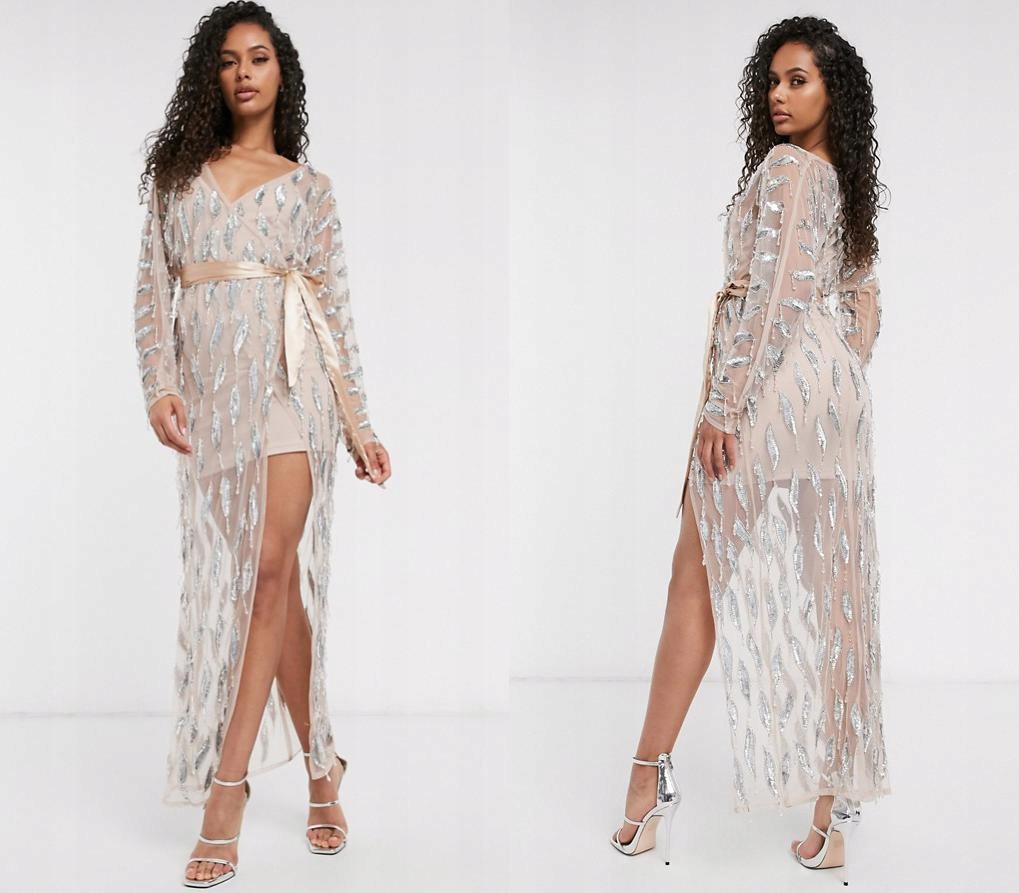 FROCK AND FRILL MAXI SUKIENKA BOGATO ZDOBIONA (38) 11077824975