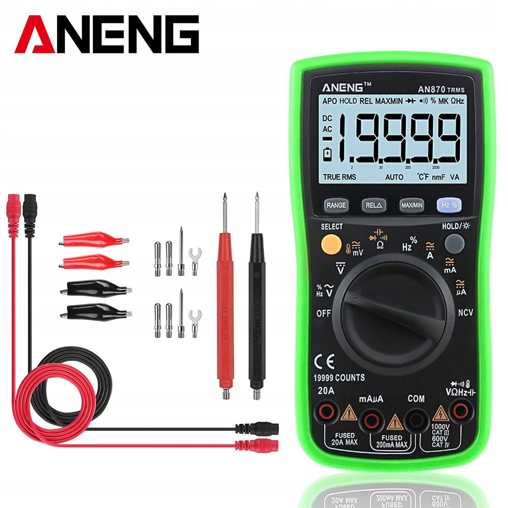 ANENG AN870 Multimetr cyfrowy z automatycznym zakr