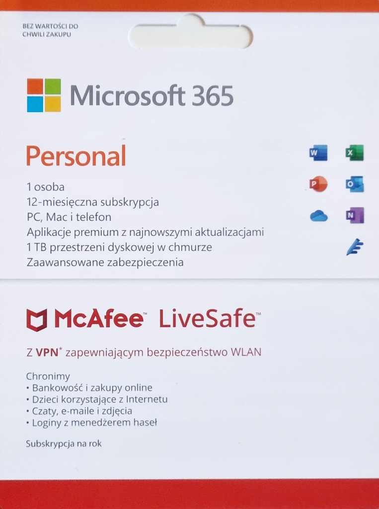 Microsoft Office 365 Personal PL 1 rok Win / MAC