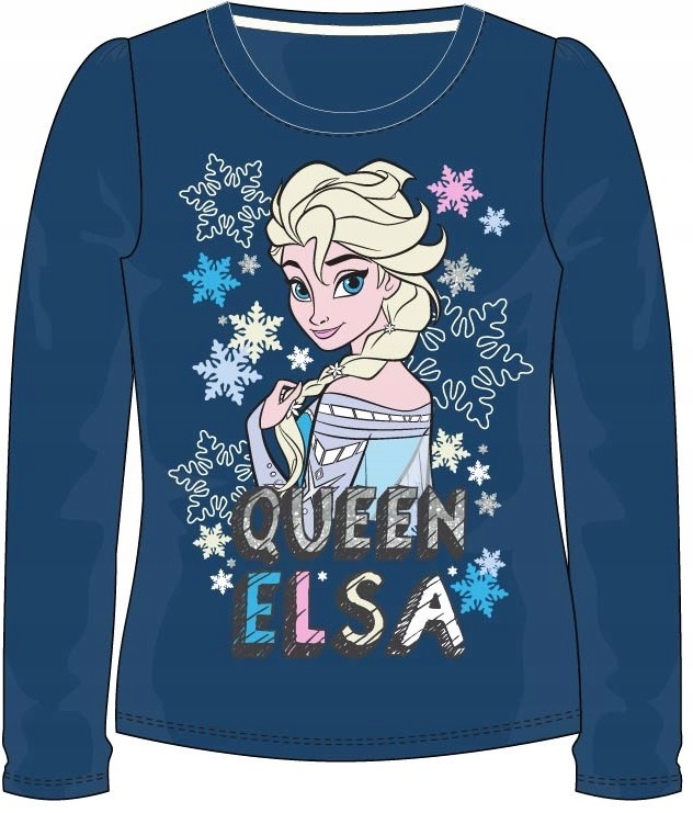 NOWA Bluzka DISNEY KRAINA LODU FROZEN -128*granat