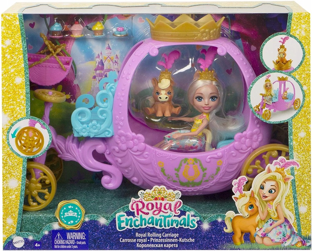 ENCHANTIMALS KRÓLEWSKA KAROCA Lalka Peola Pony