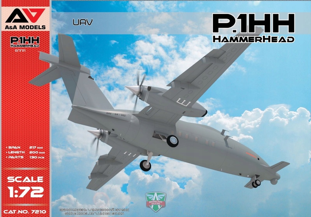 P.1HH HammerHead UAV A&A Models 7210 1/72