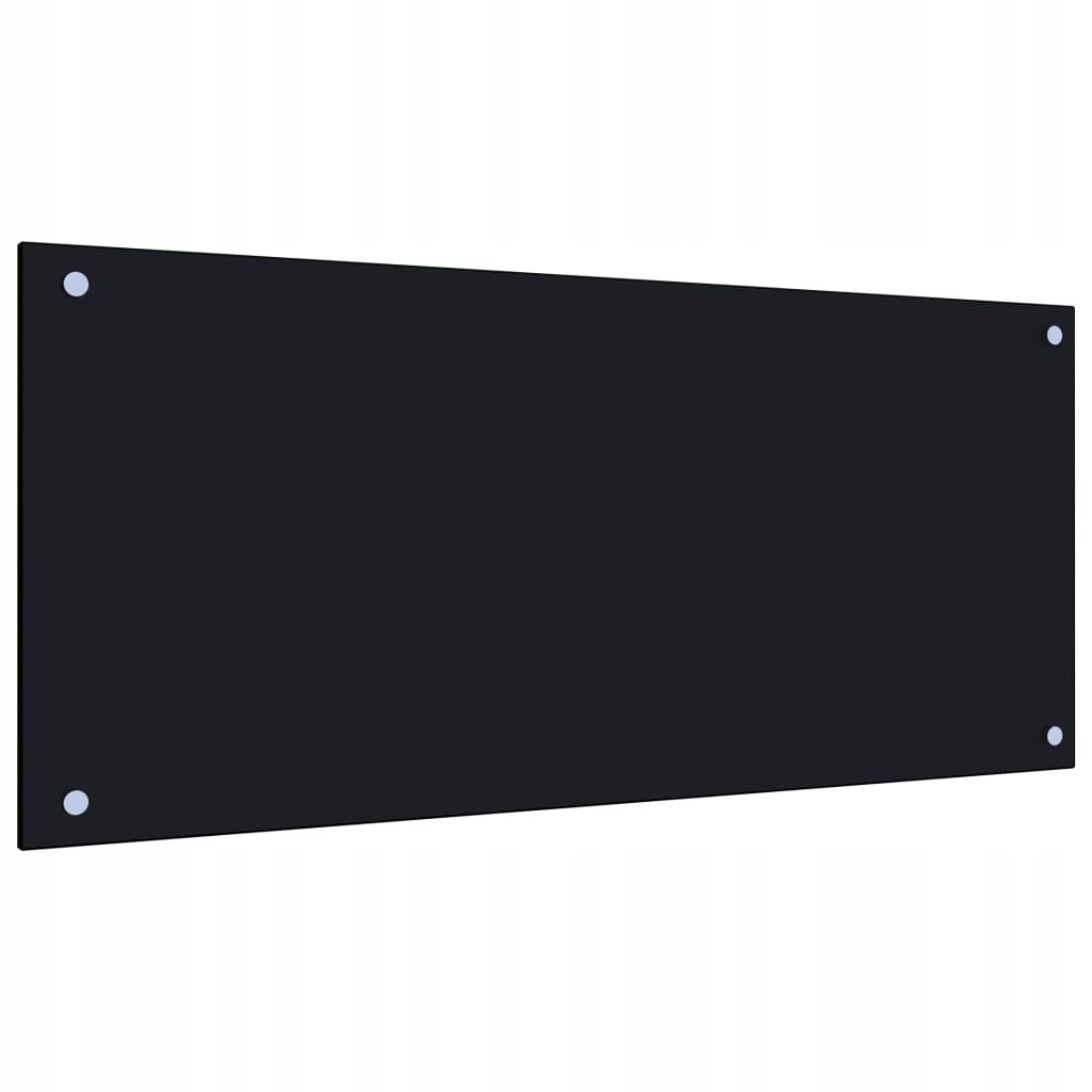 VidaXL Panel ochronny do kuchni, czarny, 90x40 cm,