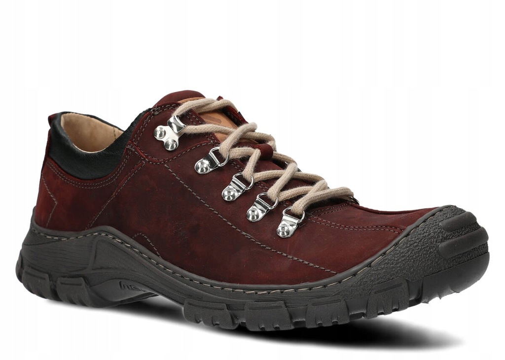 NAGABA 455 BORDO CRAZY - PÓŁBUT TREKKINGOWY MĘSKI - ROZMIAR 44