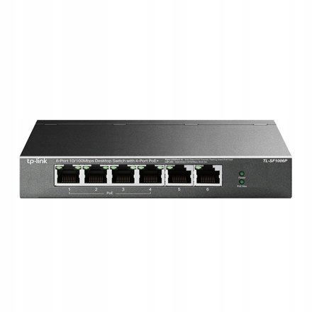 TP-LINK TP-LINK | Switch | TL-SF1006P | Niezarządzalny | Desktop | Porty 10