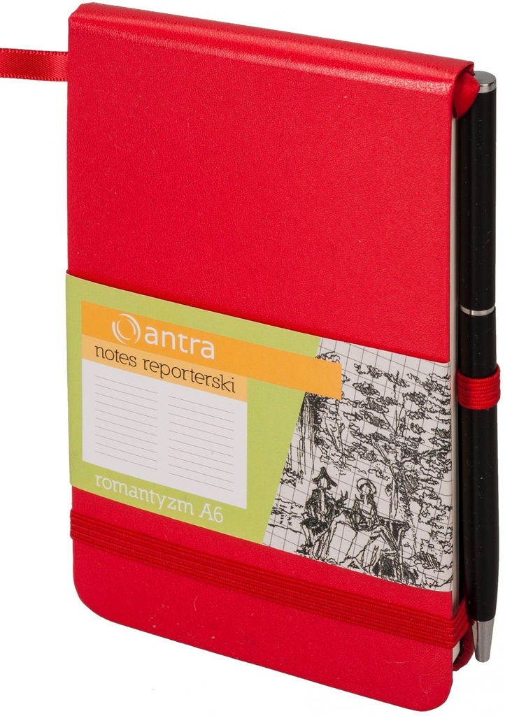 NOTES ROMANTYZM A6 REPORTERSKI LINIA CZERWONY