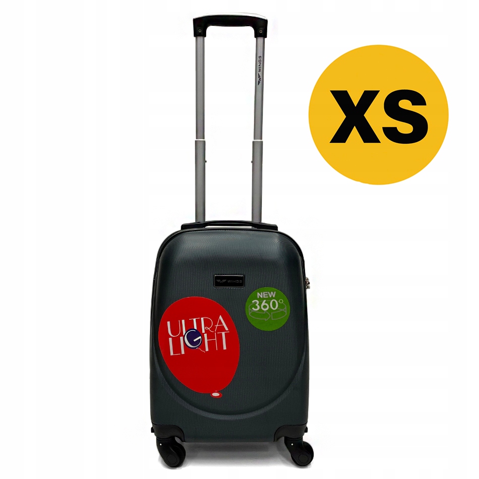 Zielona mała podręczna podróżna walizka XS kabinowa bagaż na 4 kółkach ABS