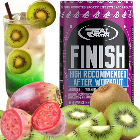 ODŻYWKA POTRENINGOWA regeneracja mięśnie Real Pharm Finish 500g KIWI KAKTUS