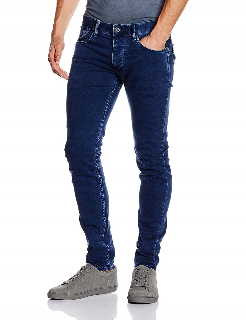 PEPE JEANS Ciemnoniebieskie jeansy SLIM FIT W31L32