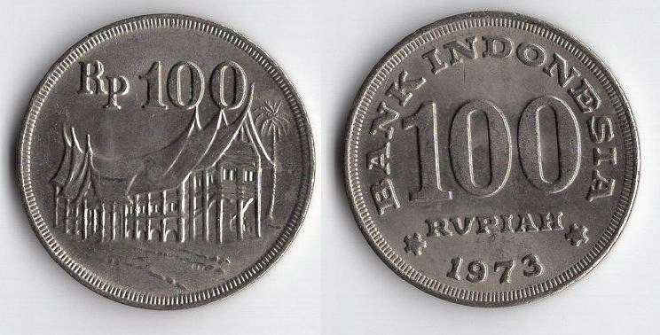 INDONEZJA 1973 100 RUPIAH