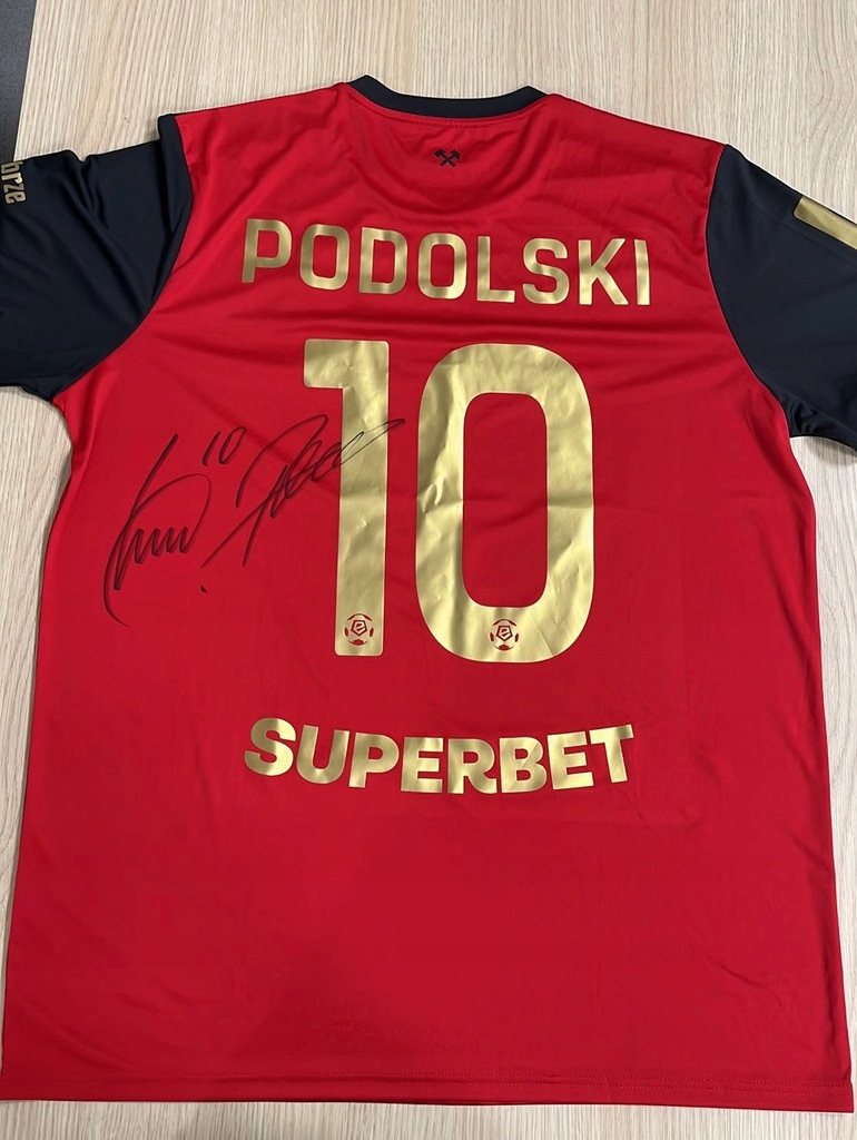 Koszulka Lukasa Podolskiego 10 z autografem Górnik Zabrze