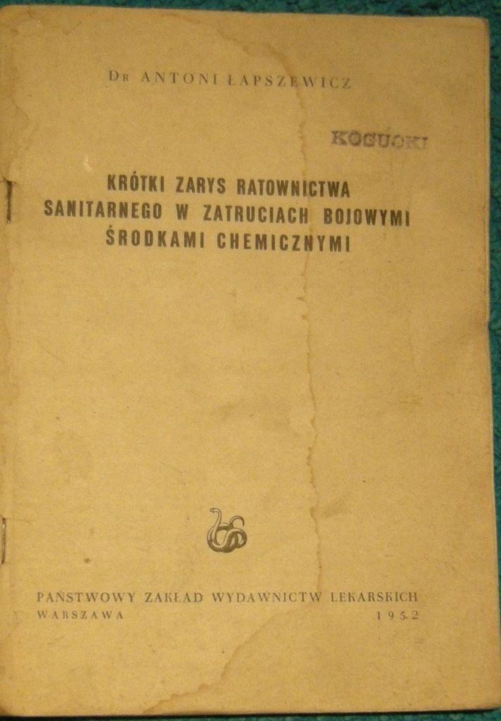 Zatrucia bojowymi środkami chemicznymi-Łapszewicz