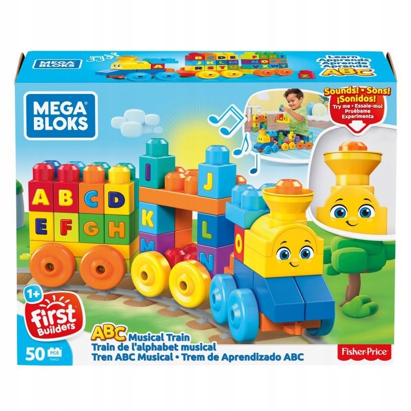 MEGA BLOKS Pociąg ABC FWK22