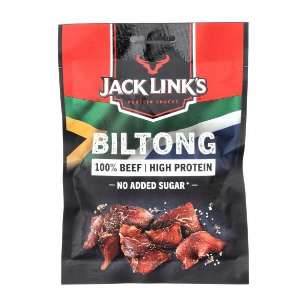 JACK LINK'S suszona wołowina BILTONG klasyczna 20g krótka data