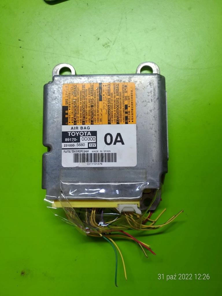 Moduł sensor airbag toyota Yaris III 12818391032 oficjalne archiwum Allegro