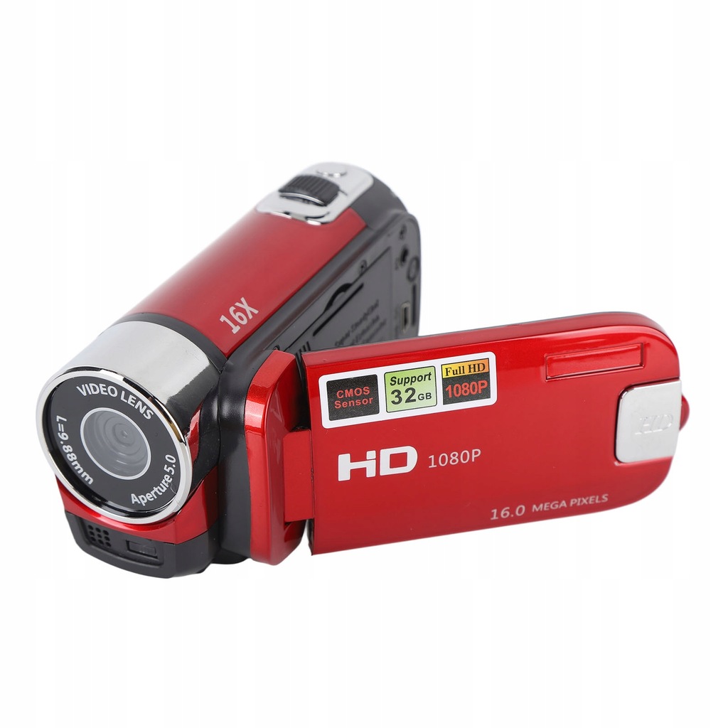 Kamera DV 1080P 16MP 2,7-calowy obrotowy ekran